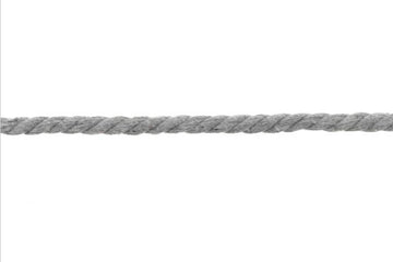 Baumwollkordel, 8 mm, hellgrau, 0,5 m